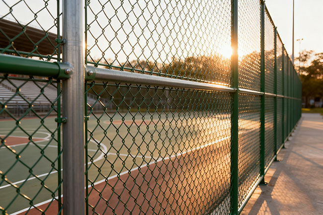 警惕!15 元 /㎡的 PVC 包塑球场围网,3 年就报废?低价陷阱必看(图1) 警惕!15 元 /㎡的 PVC 包塑球场围网,3 年就报废?低价陷阱必看(图1)